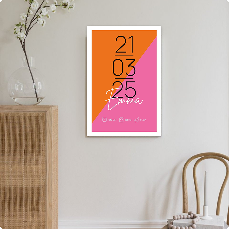 Personalierbares Wandbild [Familie, Kindernamen]