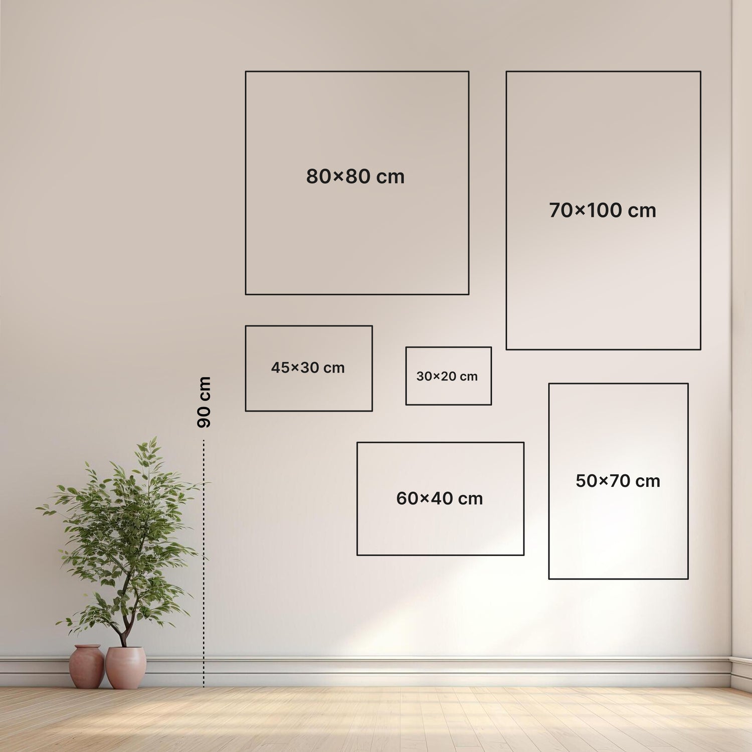 Personalierbares Wandbild mit Herz