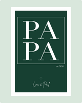 Personalierbares Wandbild [Familie, Papa, Namen & Datum]