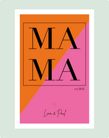 Personalierbares Wandbild [Familie, Mama, Namen & Datum]