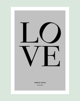 Personalierbares Wandbild [Liebe, LOVE, Namen & Datum]