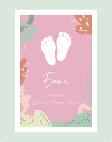 Personalierbares Wandbild [Familie, Geburt, Kind]