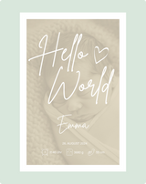 Personalierbares Wandbild [Familie, Foto, Geburt, Kind]