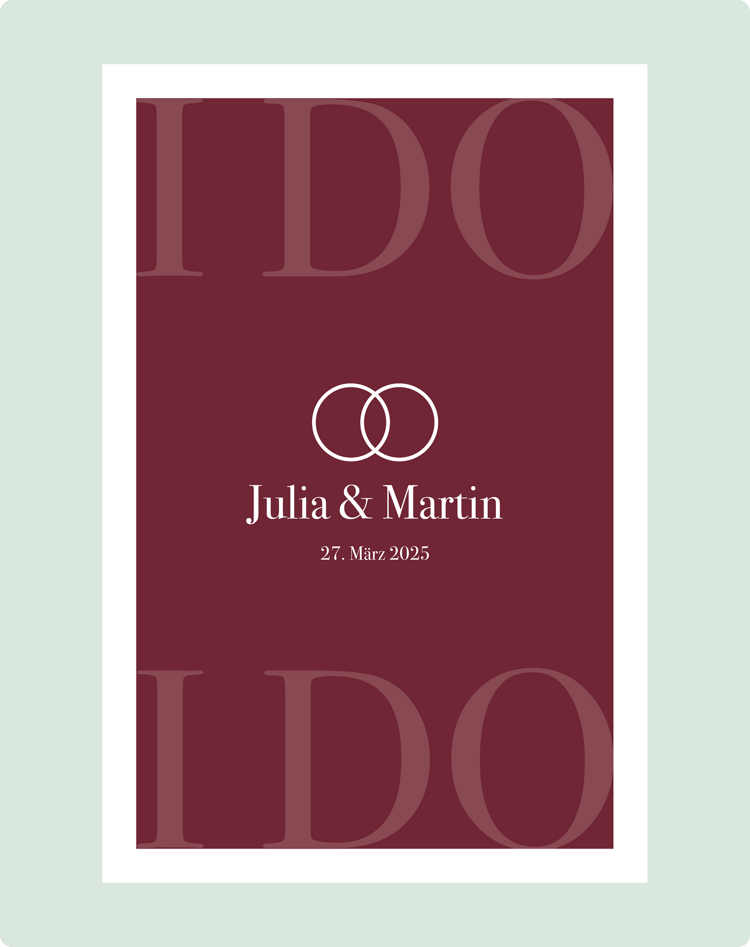 Personalierbares Wandbild [Liebe, Paar, Hochzeit]
