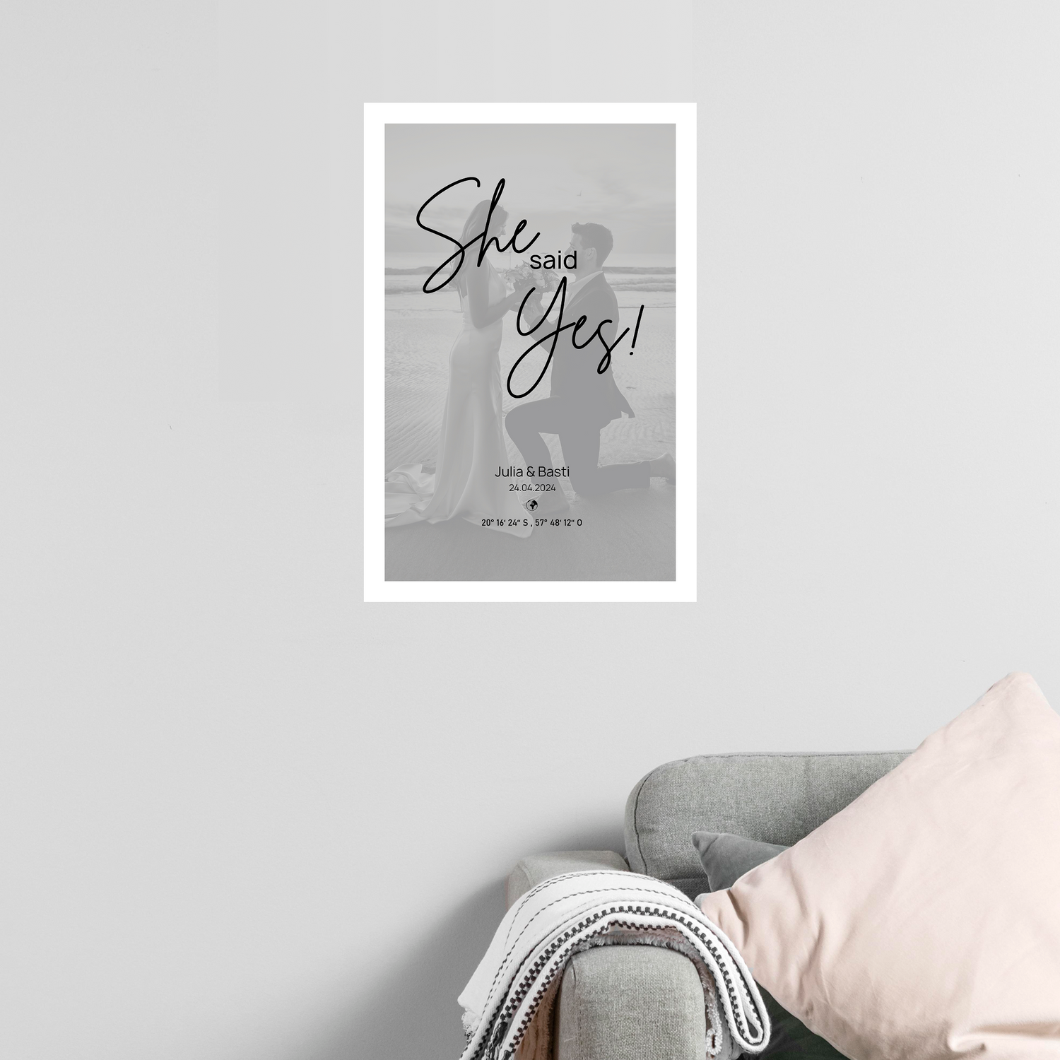 Personalierbares Wandbild [Liebe, Hochzeit]