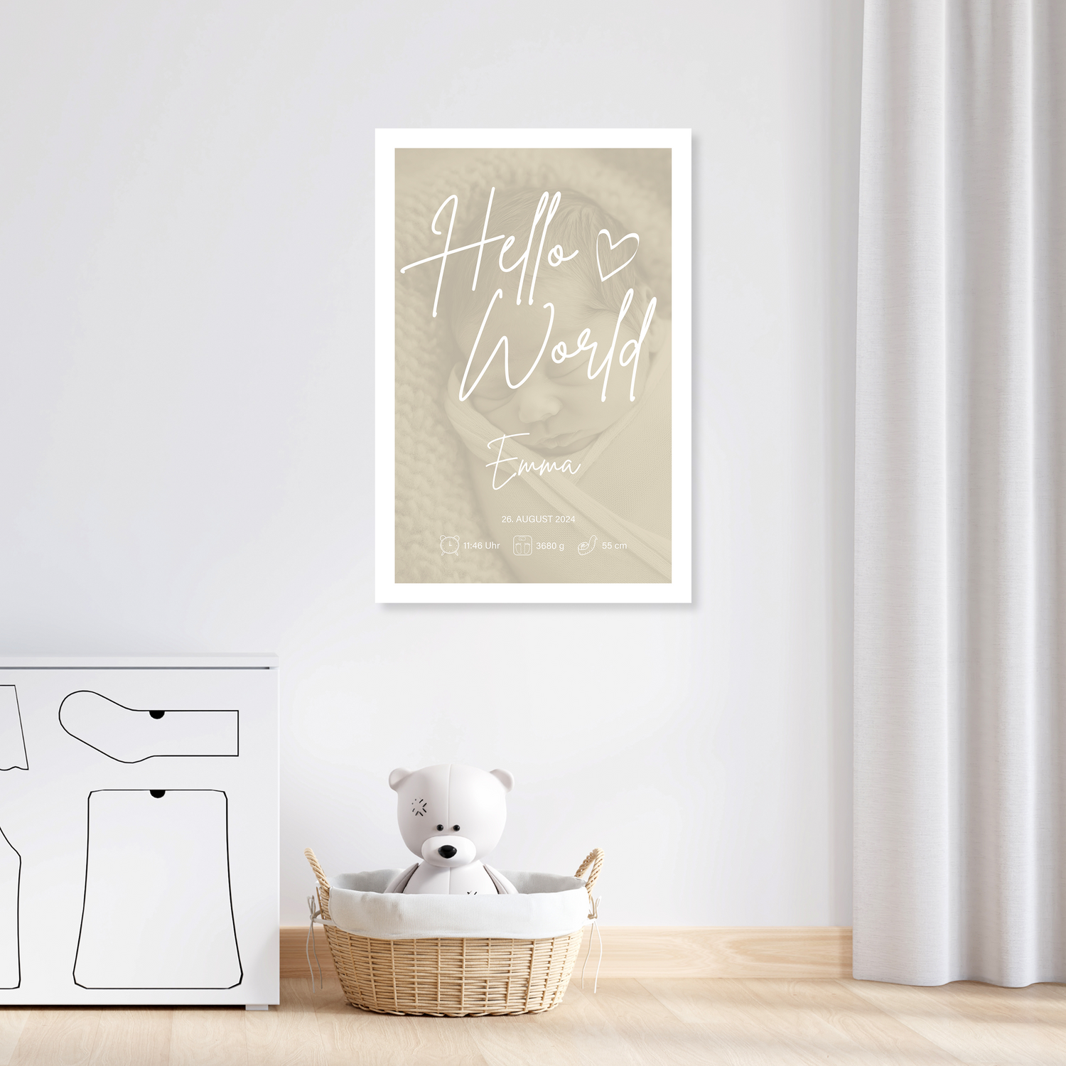 Personalierbares Wandbild [Familie, Foto, Geburt, Kind]