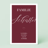 Personalierbares Wandbild mit Herz