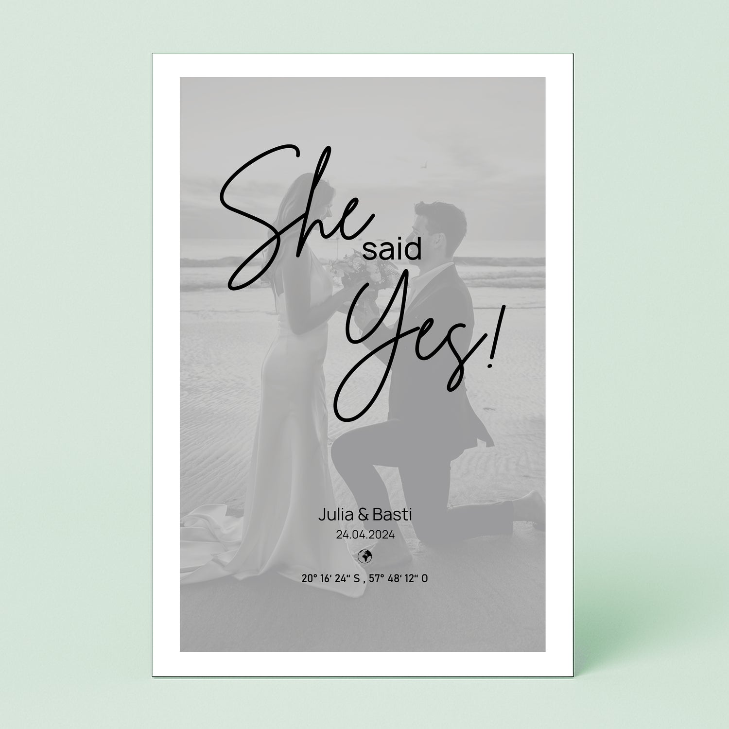 Personalierbares Wandbild [Liebe, Hochzeit]