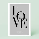 Personalierbares Wandbild [Liebe, LOVE, Namen & Datum]