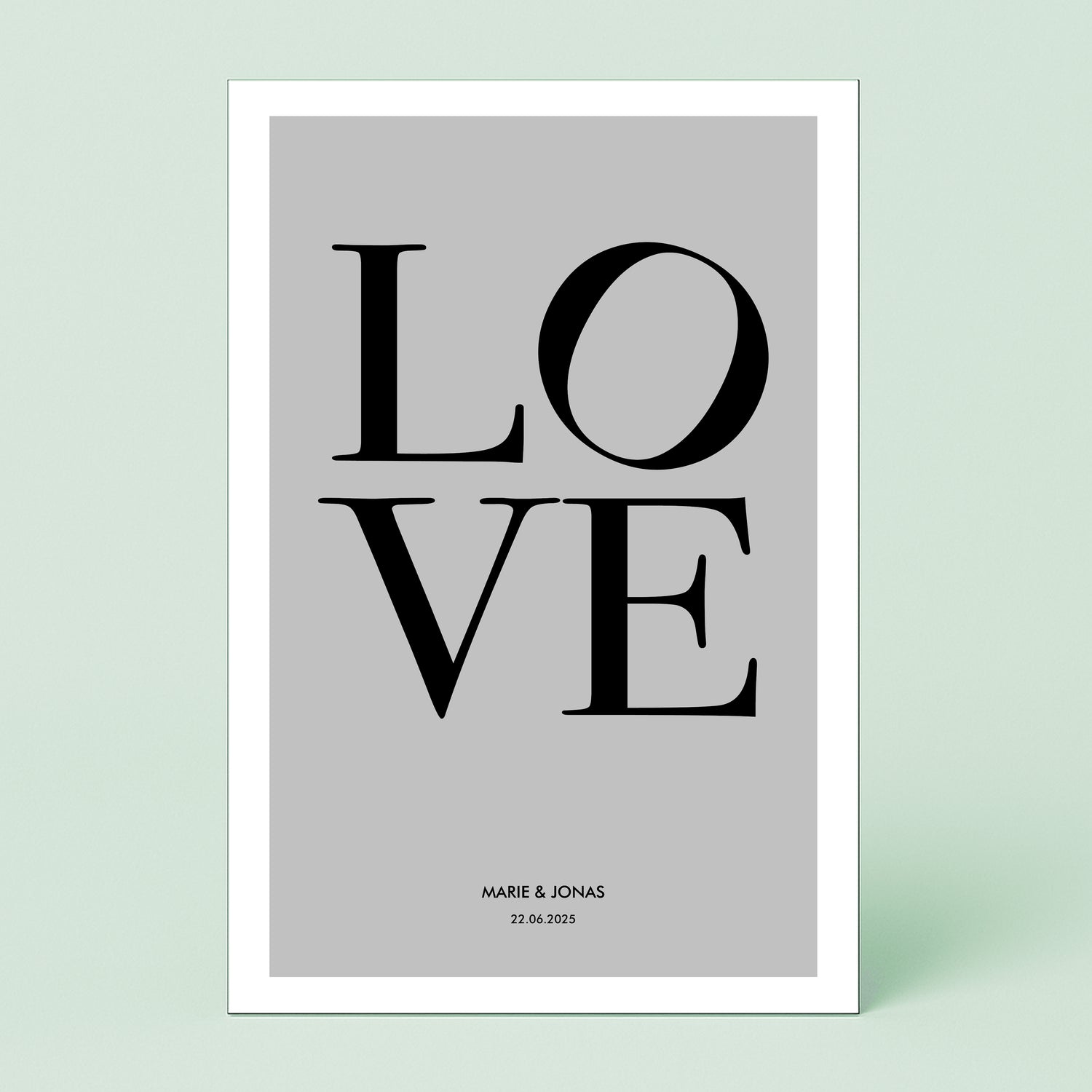 Personalierbares Wandbild [Liebe, LOVE, Namen & Datum]