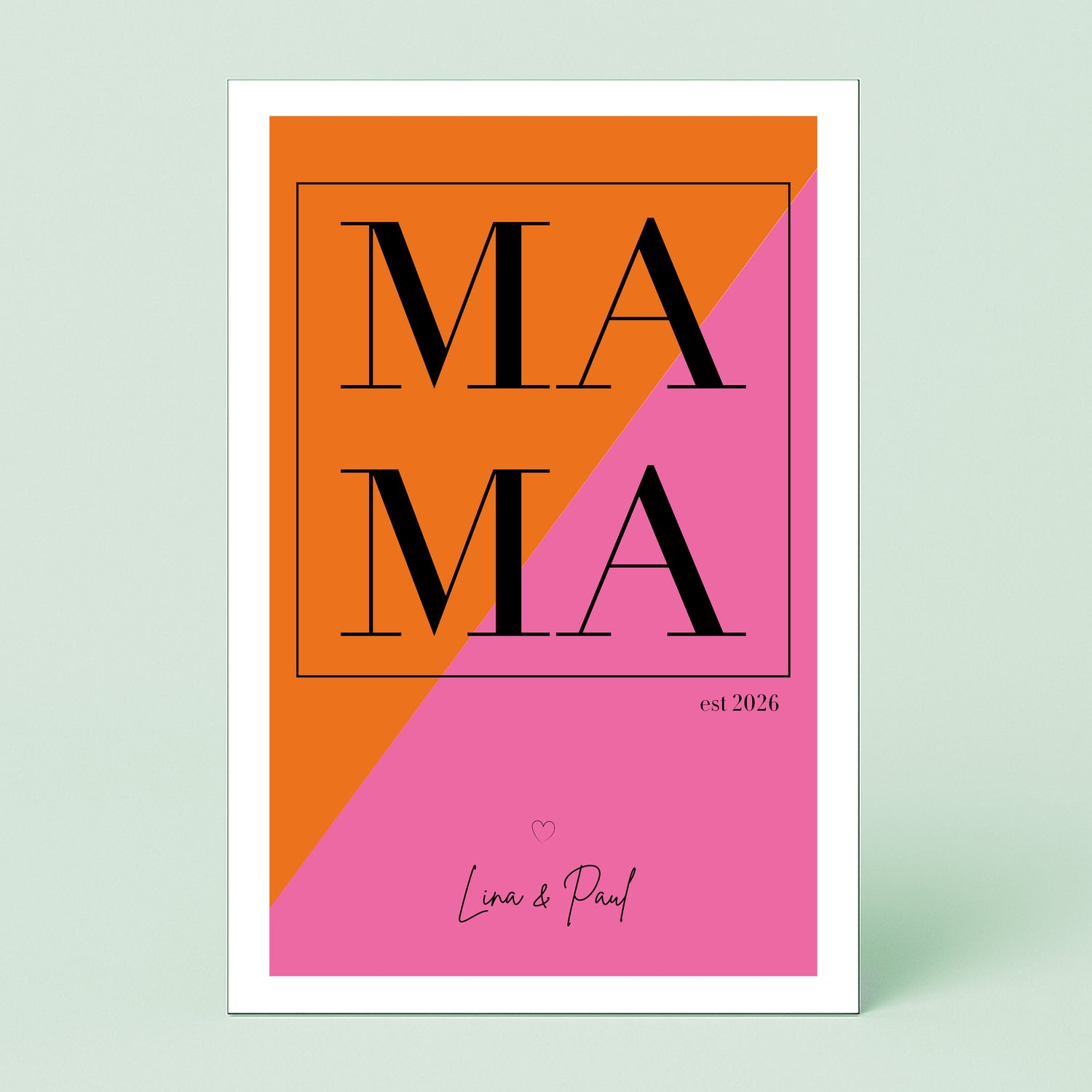 Personalierbares Wandbild [Familie, Mama, Namen & Datum]