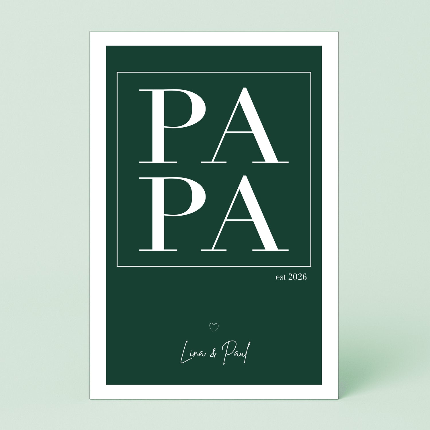 Personalierbares Wandbild [Familie, Papa, Namen & Datum]