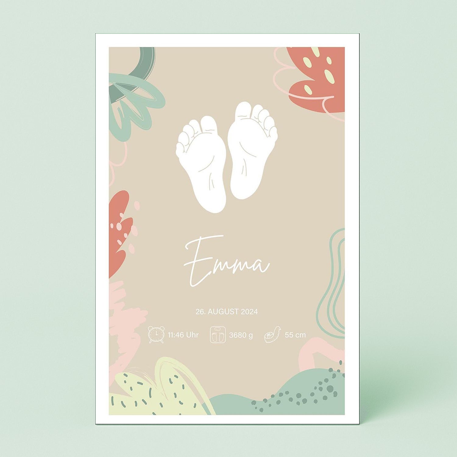 Personalierbares Wandbild [Familie, Geburt, Kind]