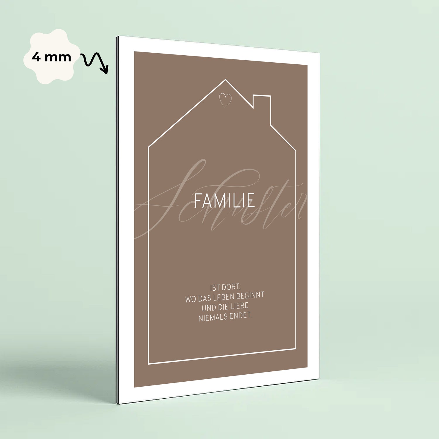 Gemeinsam zuhause - Namensbild für eure Familie