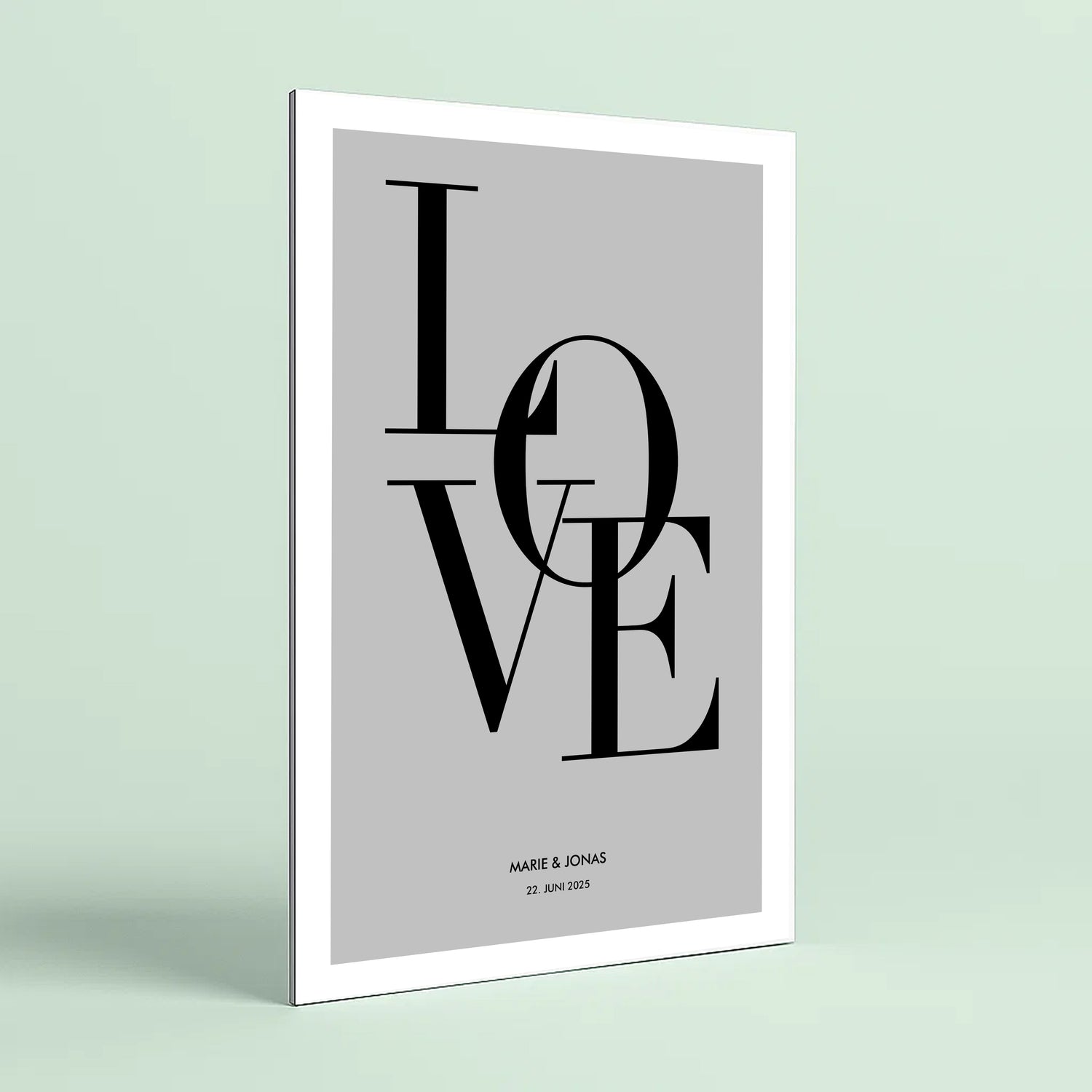 Personalierbares Wandbild [Liebe, LOVE, Namen & Datum]