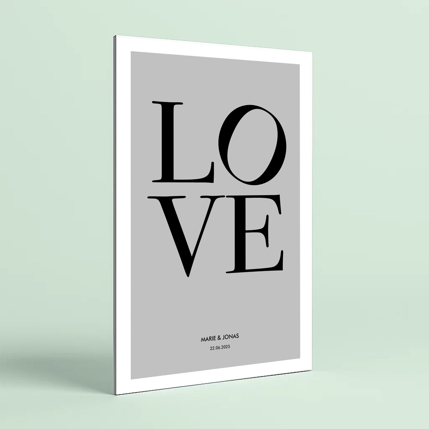 Personalierbares Wandbild [Liebe, LOVE, Namen & Datum]