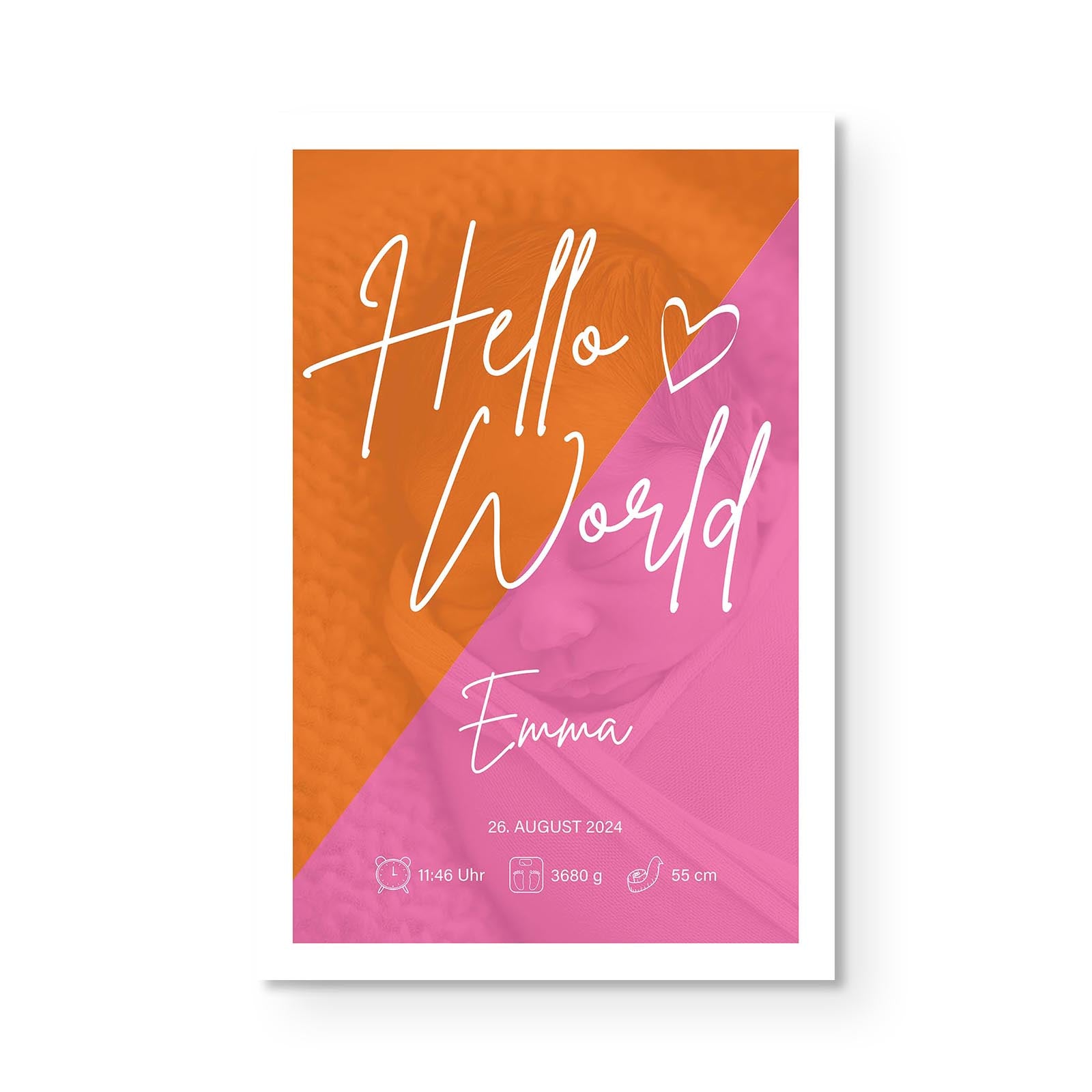 Personalierbares Wandbild [Familie, Foto, Geburt, Kind]