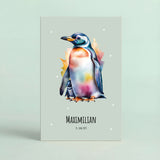 Holzbild „Verliebte Pinguine" – Kinderzimmer-Wandbild