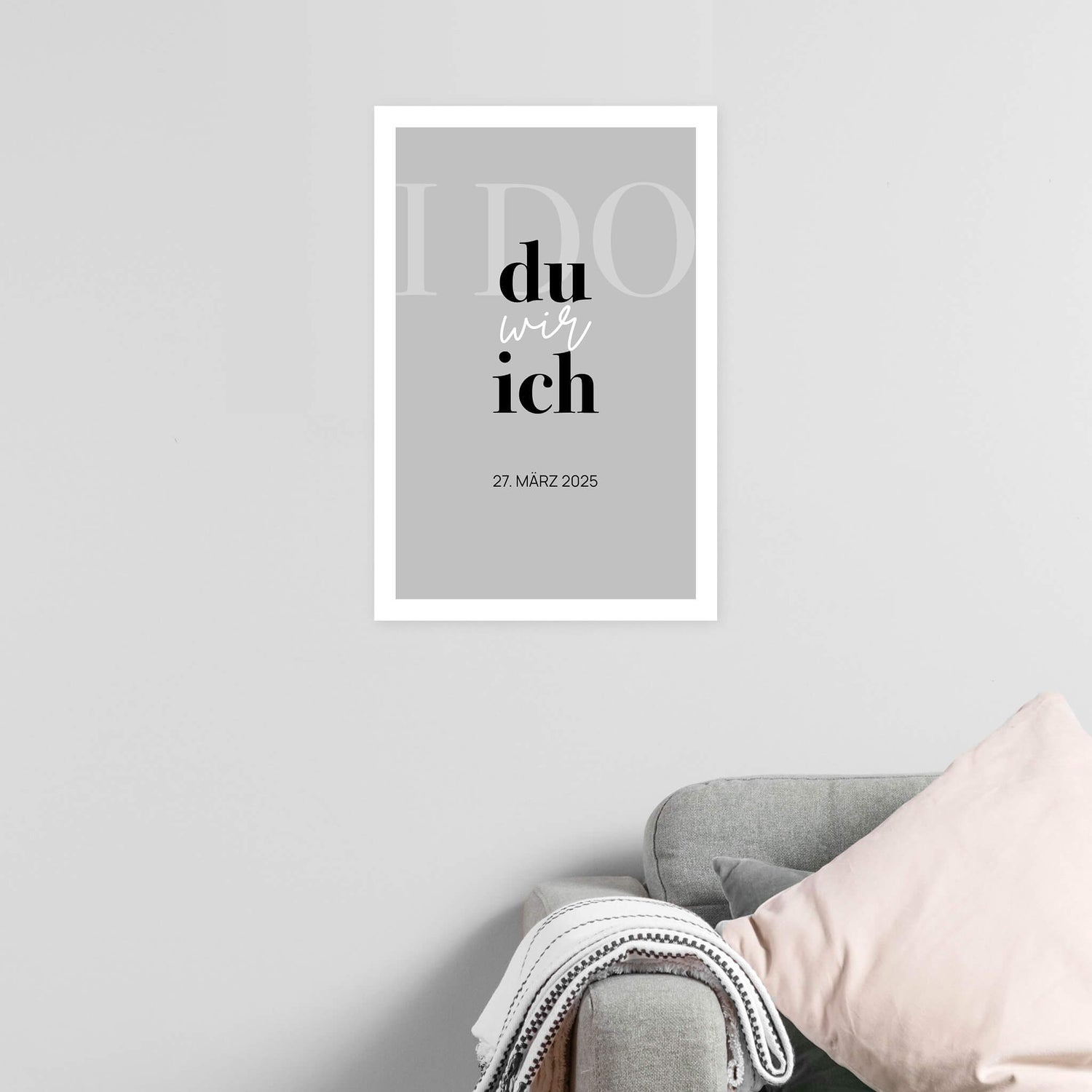 Wandbild [Liebe, I DO, Datum]
