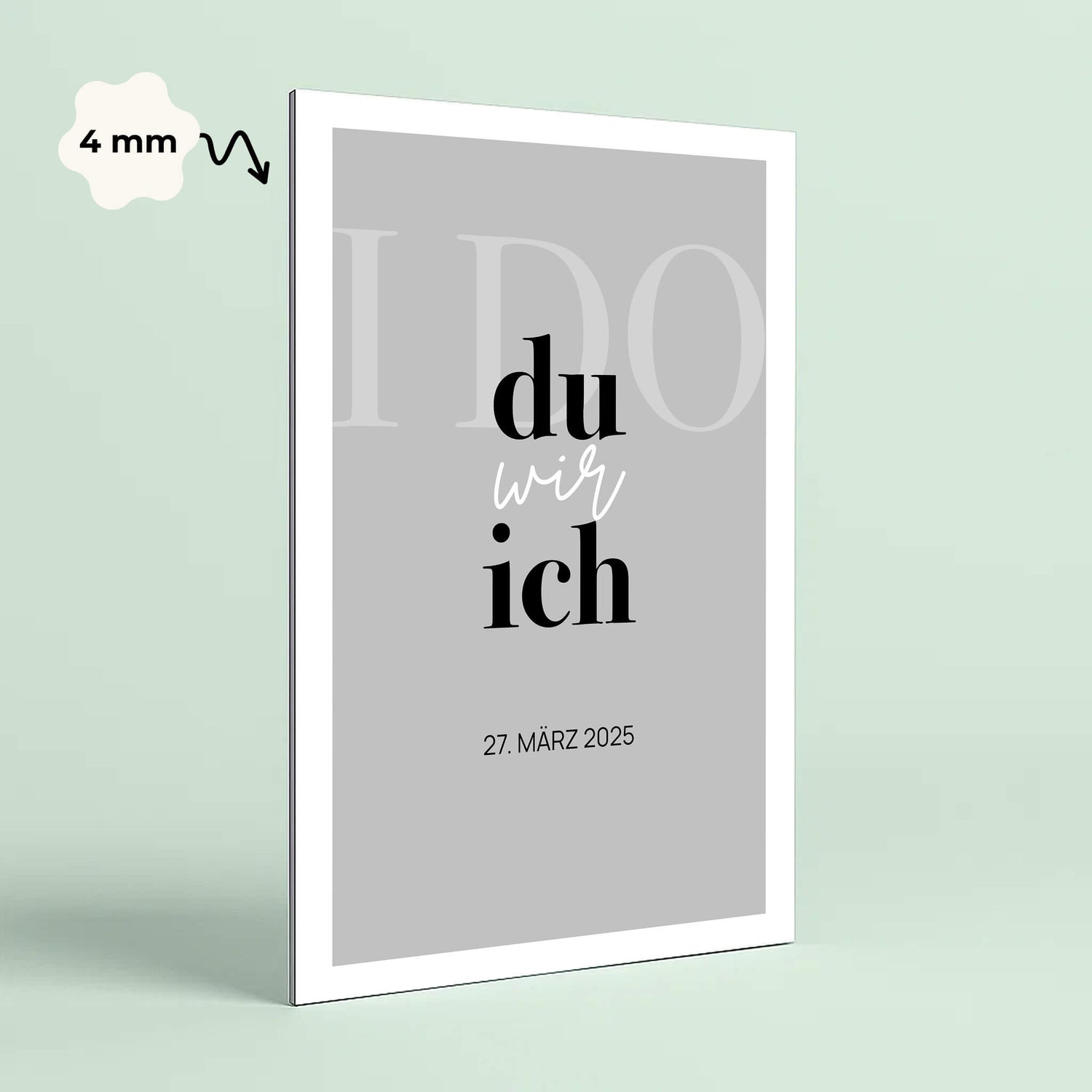 Wandbild [Liebe, I DO, Datum]