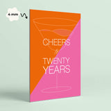 Wandbild „Cheers to X Years" – Personalisiertes Geburtstagsgeschenk