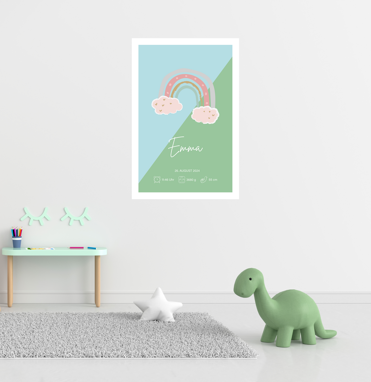Personalierbares Wandbild [Familie, Kind, Geburt]