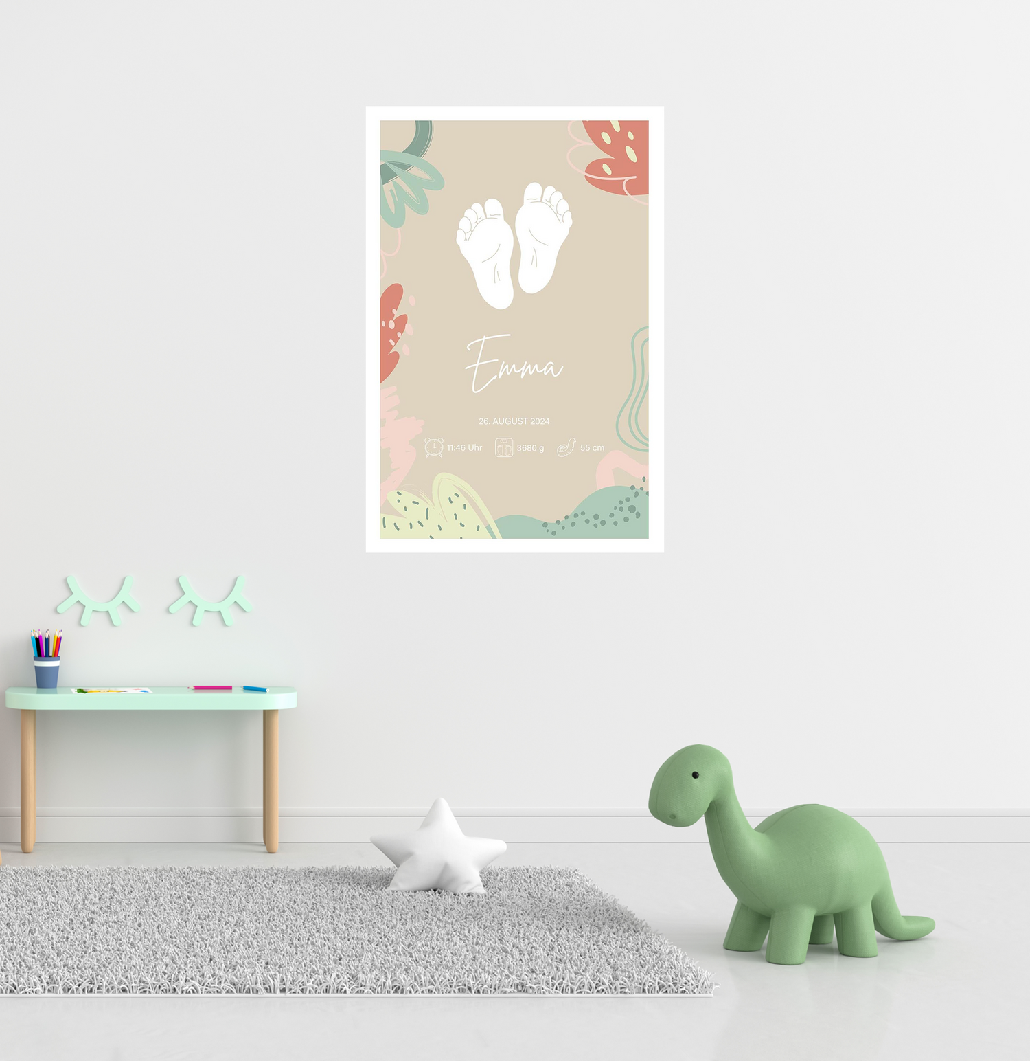 Personalierbares Wandbild [Familie, Geburt, Kind]