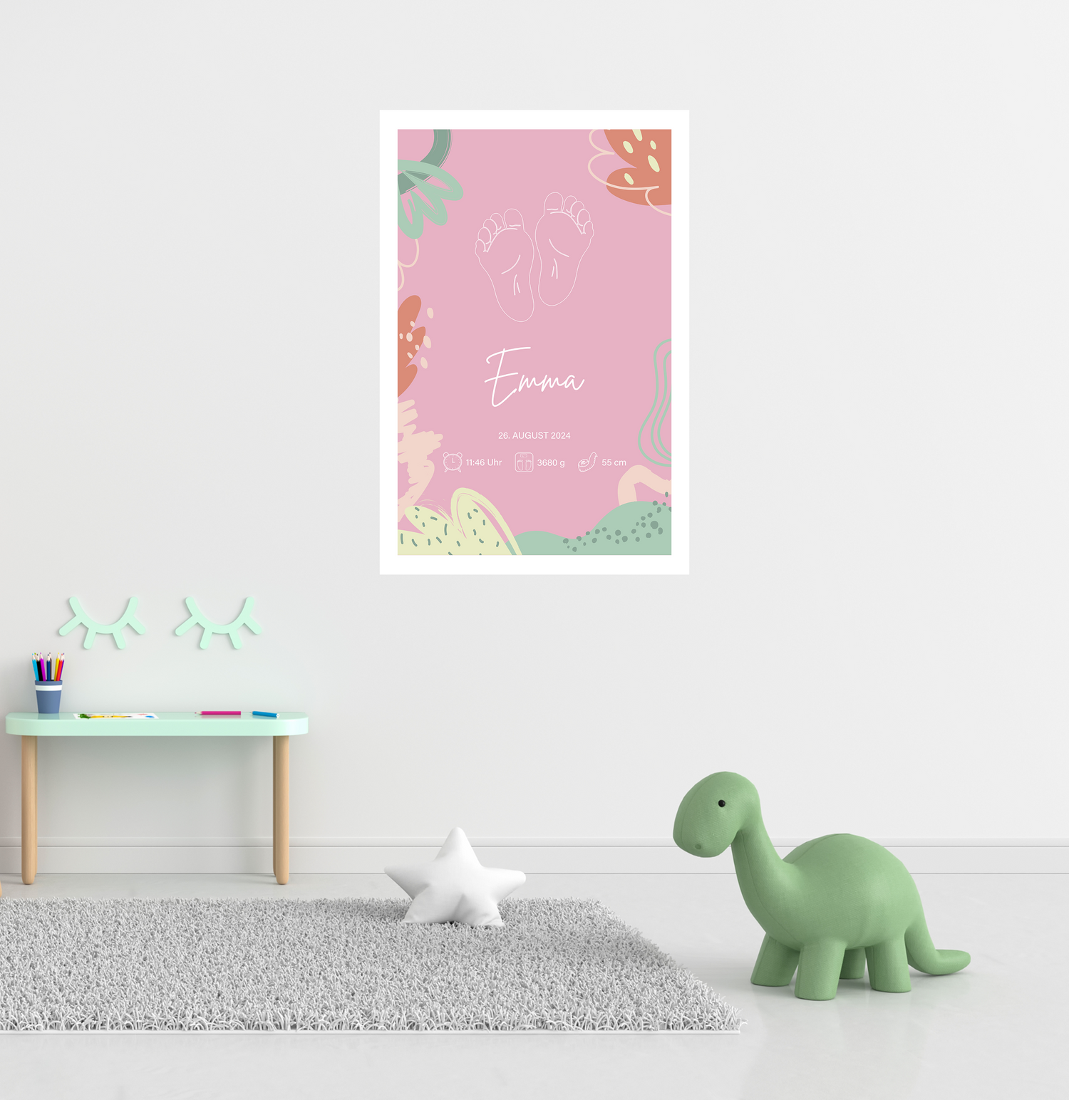 Personalierbares Wandbild [Familie, Geburt, Kind]