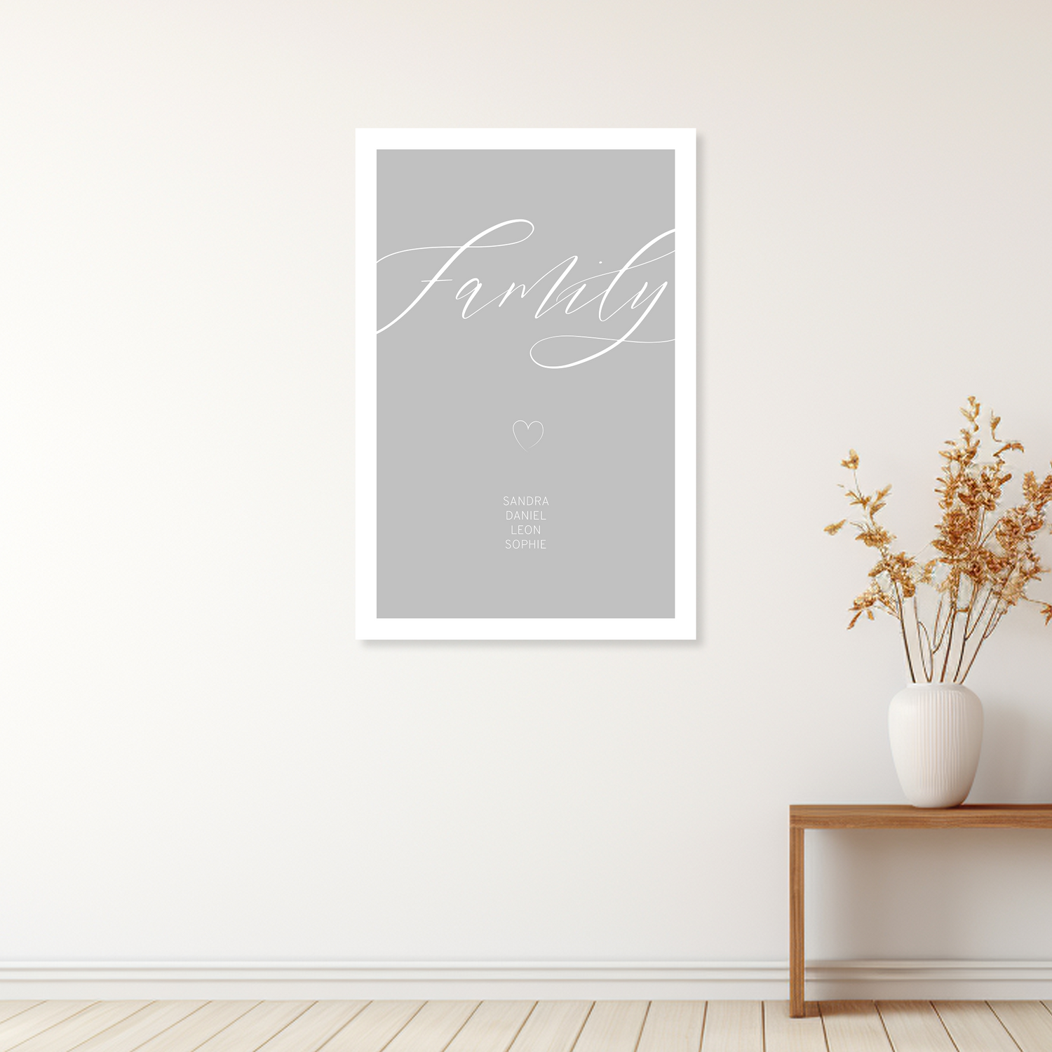 Personalierbares Wandbild [Familie, Namen]