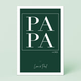 Personalierbares Wandbild [Familie, Papa, Namen & Datum]