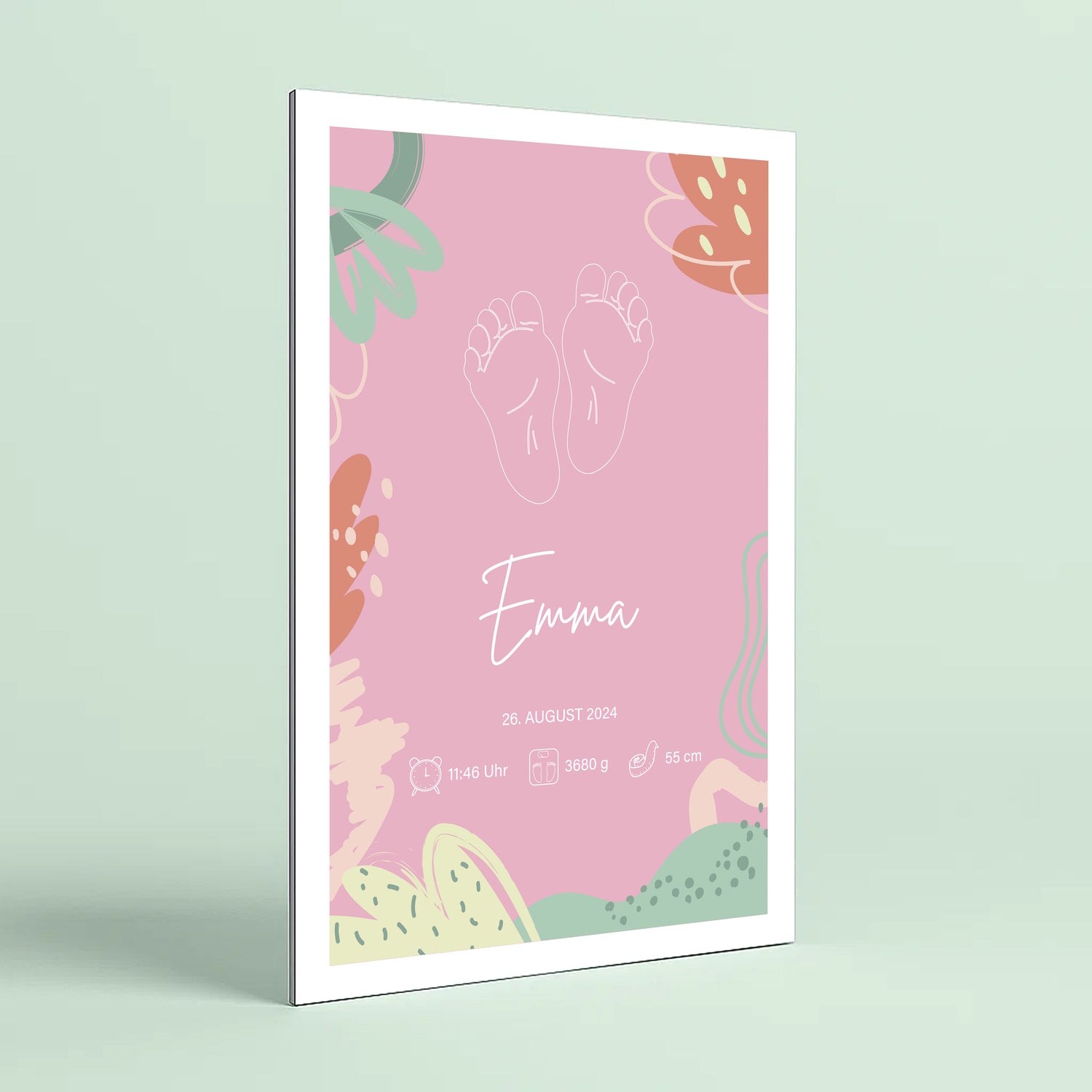 Personalierbares Wandbild [Familie, Geburt, Kind]