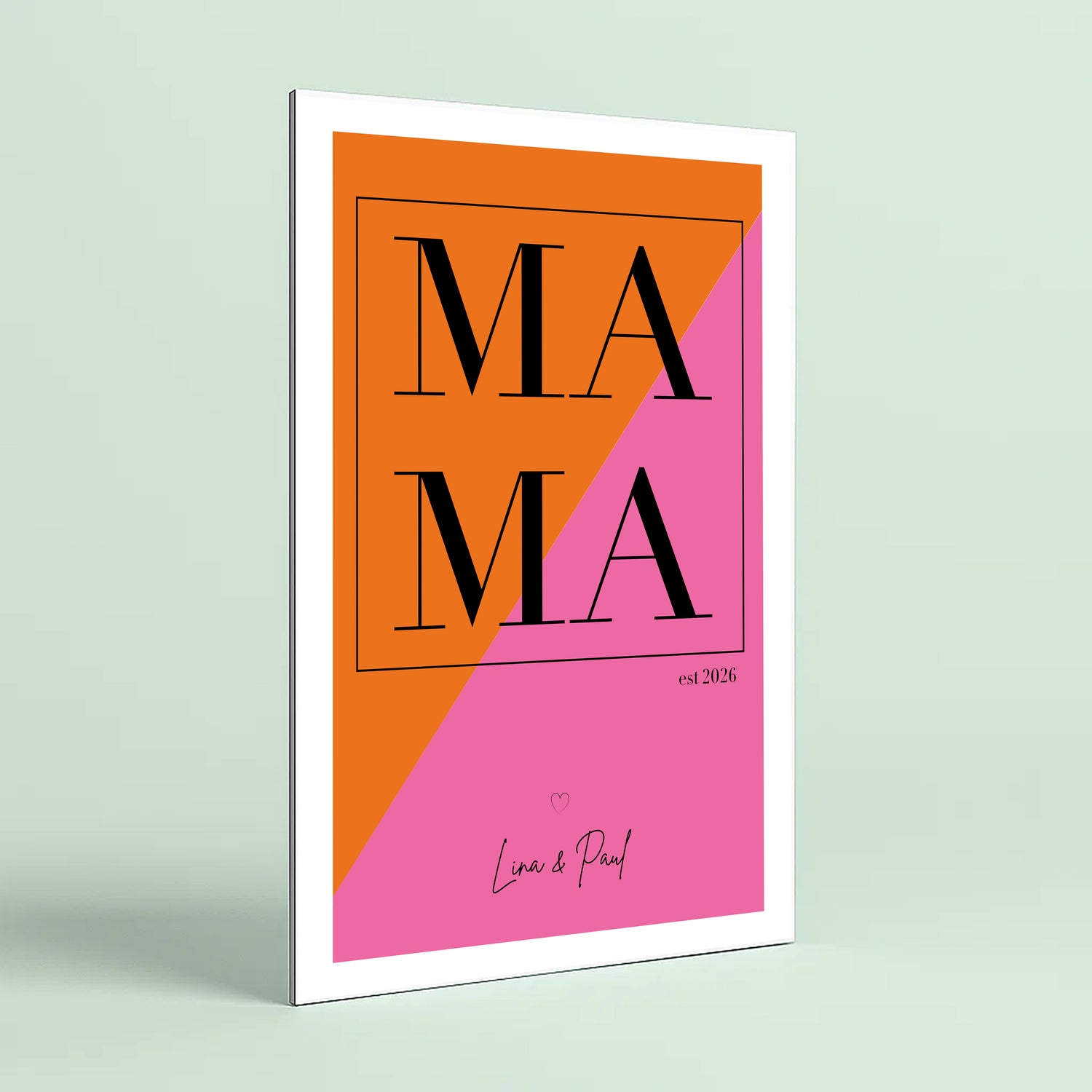Personalierbares Wandbild [Familie, Mama, Namen & Datum]