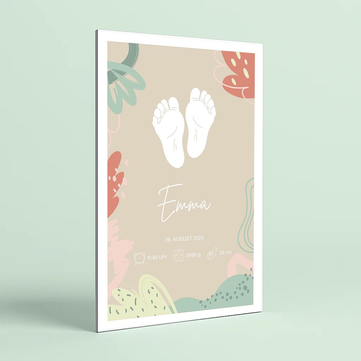Personalierbares Wandbild [Familie, Geburt, Kind]