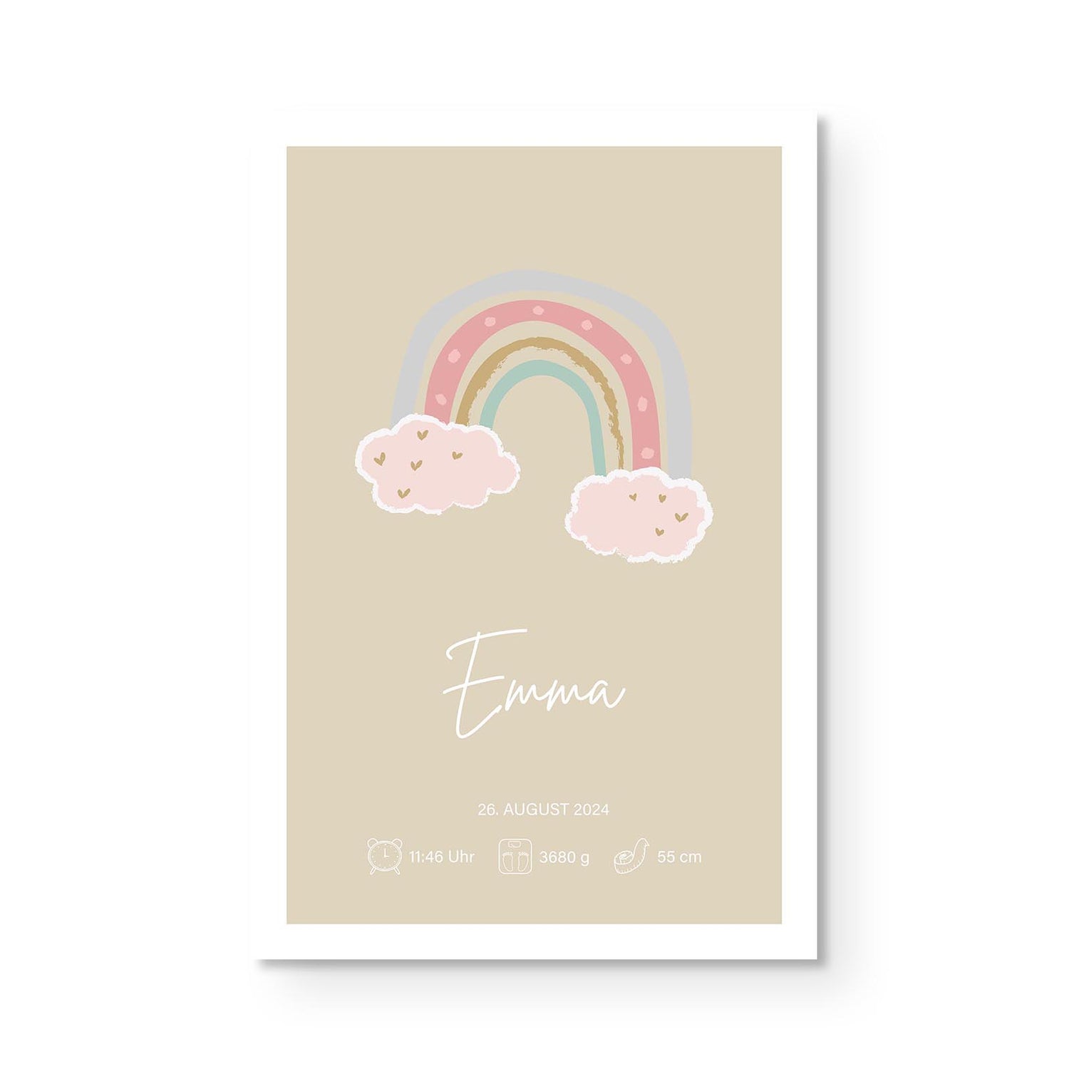 Personalierbares Wandbild [Familie, Kind, Geburt]
