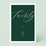 Wandbild [Family, Namen, Herzsymbol]