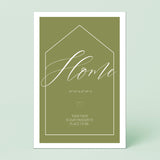 Wandbild [Home, Haussilhouette, Koordinaten, Spruch]